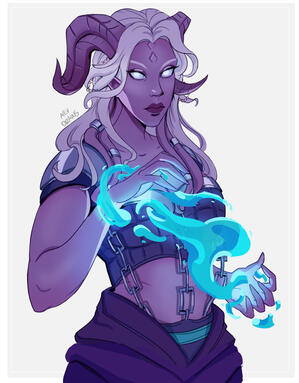Personal art of my World of Warcraft Draenei OC
