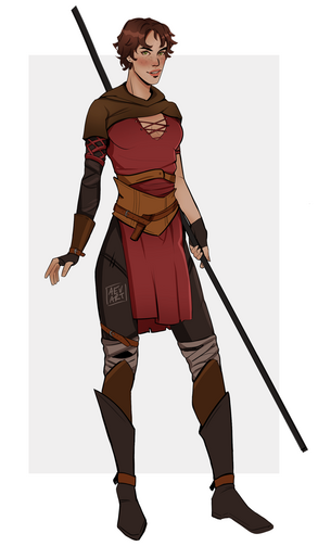 Personal art of my DAII Hawke